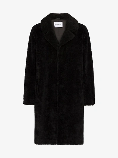 Shop Stand Studio Arnaud Faux Fur Coat In Black