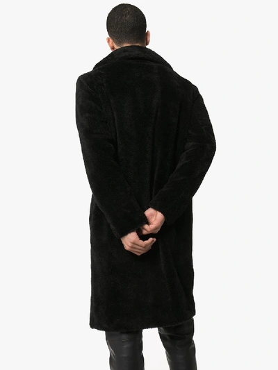 Shop Stand Studio Arnaud Faux Fur Coat In Black