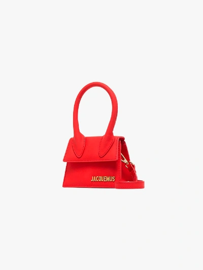Shop Jacquemus Red Le Chiquita Mini Leather Tote Bag