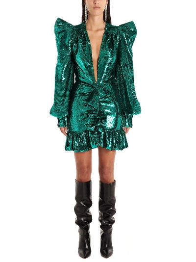 Shop Amen Green Polyamide Dress