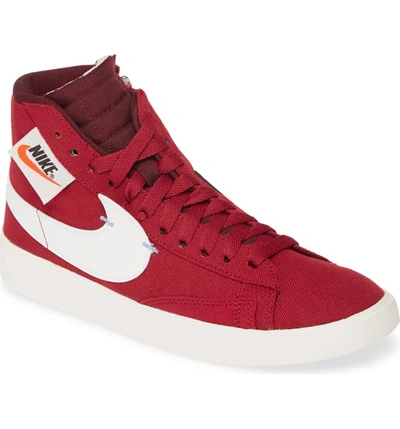 Shop Nike Blazer Mid Rebel Sneaker In Red/ Summit White/ Maroon