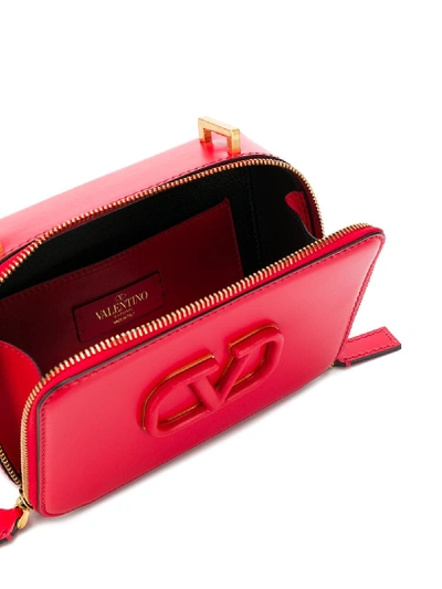 Shop Valentino Vsling Small Leather Crossbody Bag In Red