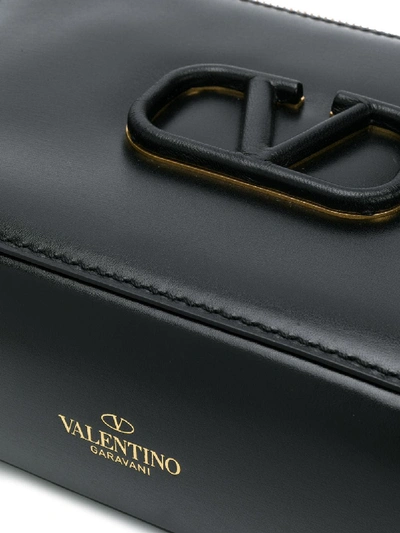 Shop Valentino Vsling Leather Crossbody Bag In Black