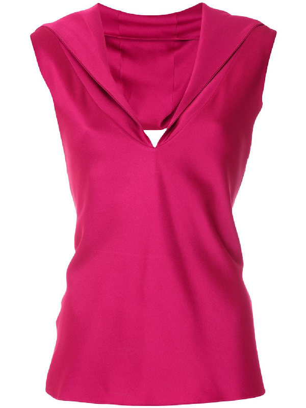 Gloria Coelho Cut Out Detail Blouse In Pink | ModeSens