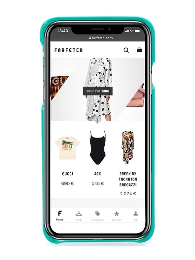 Shop Maison Kitsuné 'parisien' Iphone 8-hülle In Green