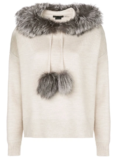 Shop Alice And Olivia Oscar Oversized Hoodie In Neutrals