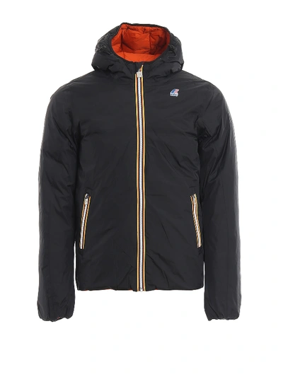 Shop K-way Jacques Thermo Plus Reversible Puffer Jacket In Black