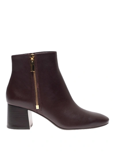 Shop Michael Kors Alane Flex Ankle Boots In Burgundy