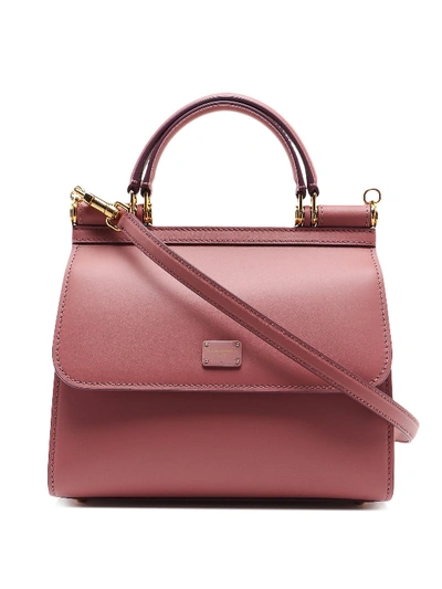 Shop Dolce & Gabbana Sicily 58 Pink Small Bag