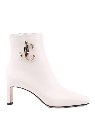 Shop Jimmy Choo Minori 65 Ankle Boots In White