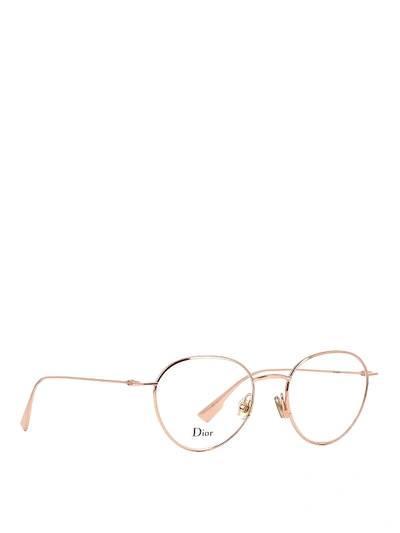 Shop Dior Stellaireo2 Rose Gold Tone Eyeglasses