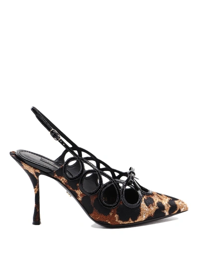 Shop Dolce & Gabbana Lori Leo Print Slingback Pumps In Animal Print