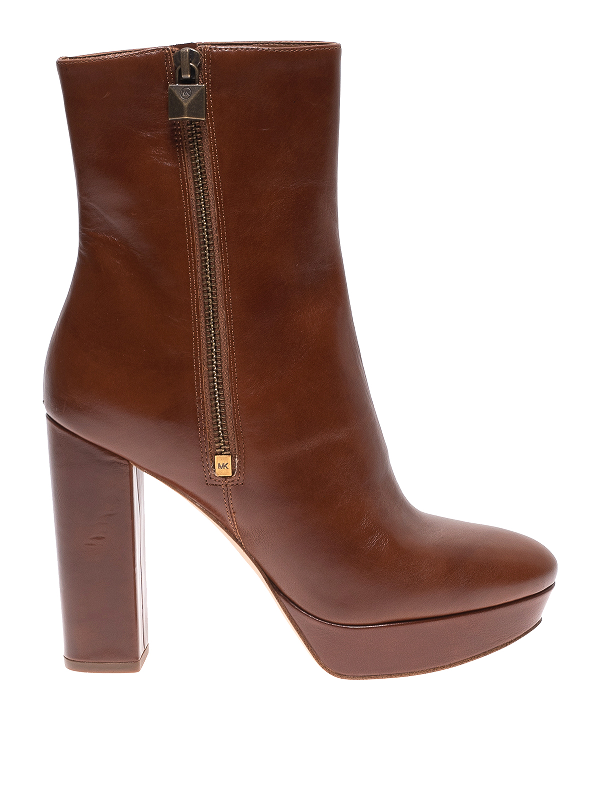 michael kors brown leather boots