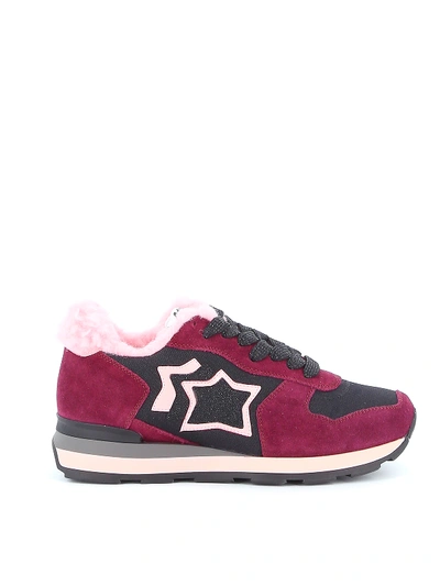 Shop Atlantic Stars Vega Faux Fur Effect Inner Sneakers In Purple