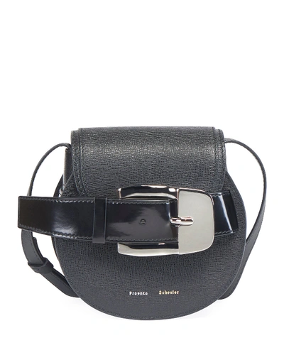 Shop Proenza Schouler Buckle Mini Crossbody Bag In Black