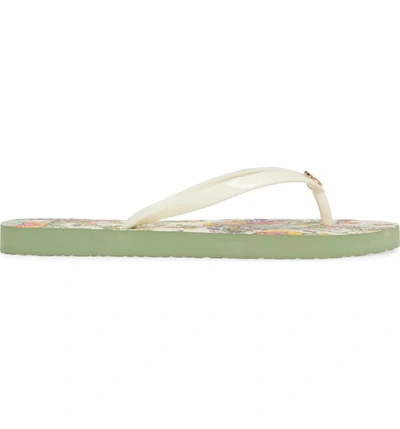 Shop Tory Burch Thin Flip Flop In New Ivory / New Ivory