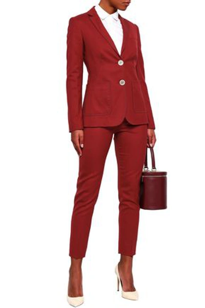 Shop Piazza Sempione Wool-blend Blazer In Brick