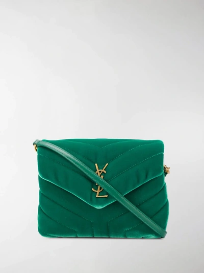 Shop Saint Laurent Loulou Toy Crossbody Bag In Green