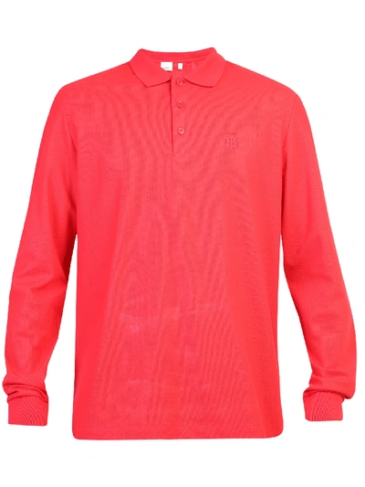 Shop Burberry Branded Polo In Red