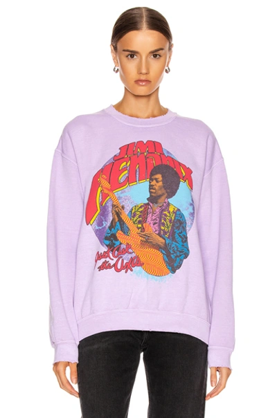 Shop Madeworn Jimi Hendrix Just Ask The Axis Sweatshirt In Lilac