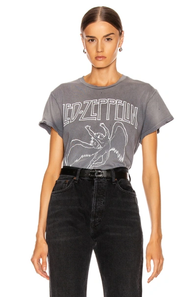 Shop Madeworn Led Zeppelin United States Of America '77 Crew Tee In Charcoal