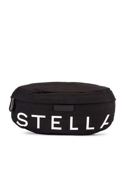 Shop Stella Mccartney Falabella Padded Nylon Bum Bag In Black