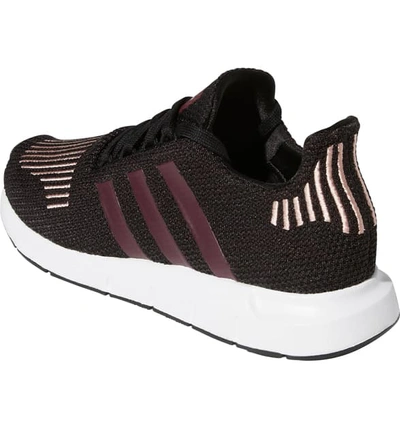 Shop Adidas Originals Swift Run Sneaker In Core Black/ Maroon/ Pink Swift