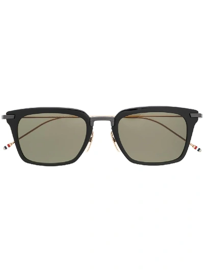 Shop Thom Browne Square Frames Sunglasses In Black