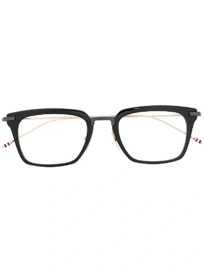 udrydde akademisk otte Thom Browne Square Frames Glasses In 黑色 | ModeSens