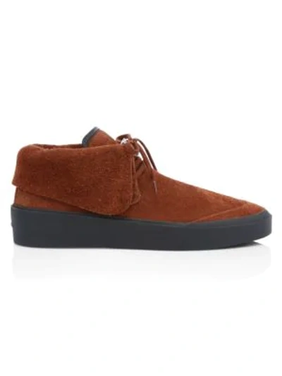 Shop Fear Of God Suede Chukka Boots In Rust