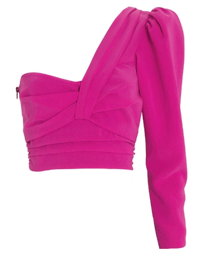 Shop A.l.c . Lizzy One-shoulder Crepe Blouse In Pink