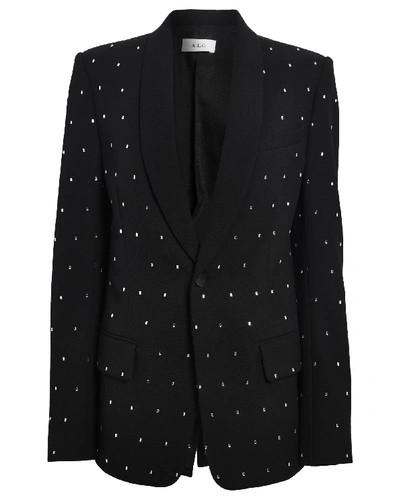 Shop A.l.c . Oren Sequined Tuxedo Blazer In Black