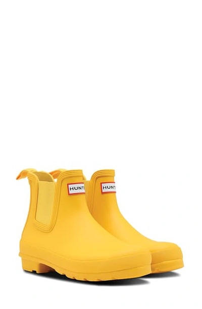 Shop Hunter Original Waterproof Chelsea Rain Boot In Yellow