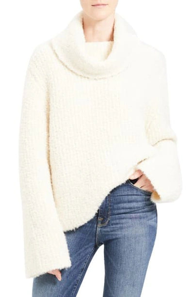 Shop Theory Cowl Neck Bell Sleeve Alpaca & Wool Blend Sweater In Ivory