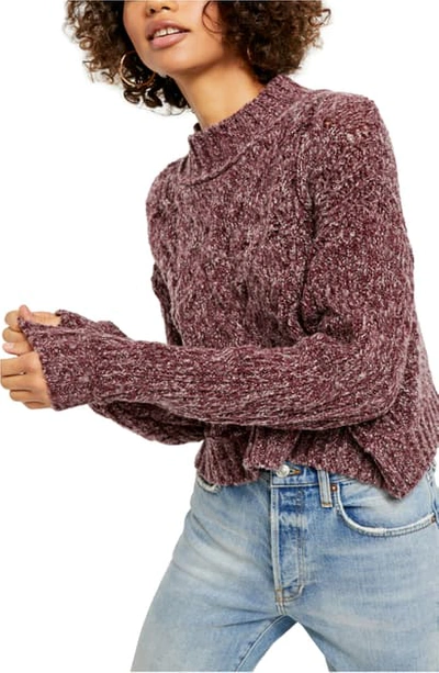 Shop Free People Merry Go Round Sweater In Misty Plum
