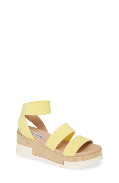 Shop Steve Madden Birkley Strappy Platform Sandal In Yellow