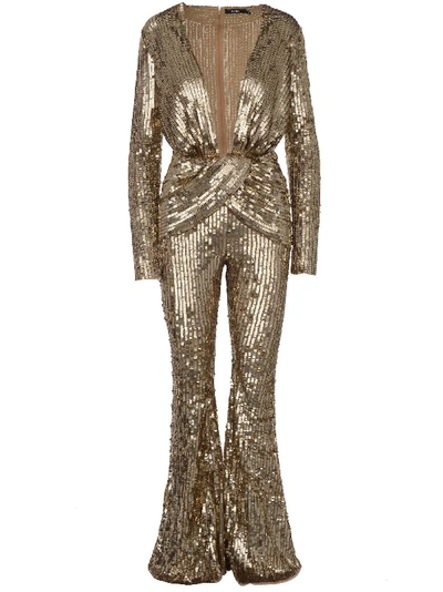 Shop Amen Jumpsuit In Gold