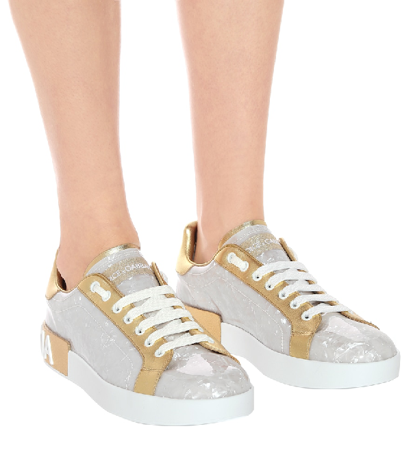 dolce and gabbana mother of pearl sneakers