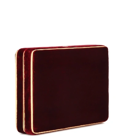 Shop Hunting Season The Square Compact Velvet Clutch In Red