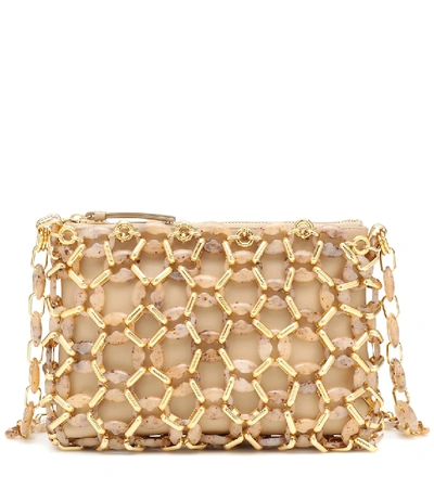 Shop By Far Capria Embellished Shoulder Bag In Gold