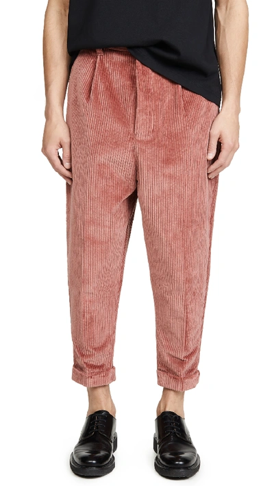 Shop Ami Alexandre Mattiussi Oversized Carrot Fit Trousers In Pink