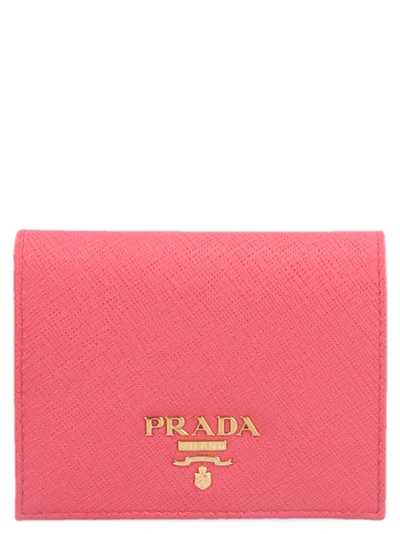 Shop Prada Wallet In Peonia