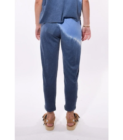 Shop Raquel Allegra Signature Jersey Easy Pant In Sky Tie Dye In Blue