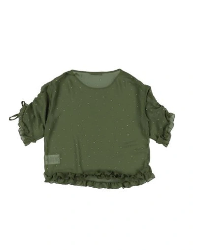 Shop Patrizia Pepe Toddler Girl Top Military Green Size 6 Viscose