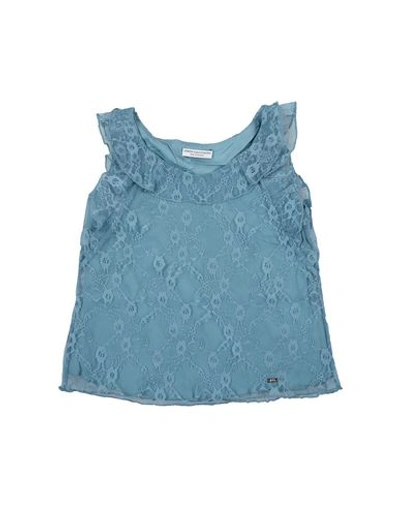 Shop John Galliano Toddler Girl Blouse Turquoise Size 6 Polyester In Blue