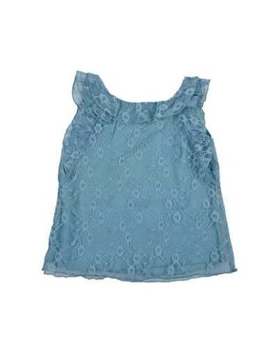 Shop John Galliano Toddler Girl Blouse Turquoise Size 6 Polyester In Blue
