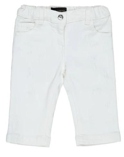 Shop Dolce & Gabbana Newborn Girl Jeans White Size 3 Cotton, Elastane, Calfskin