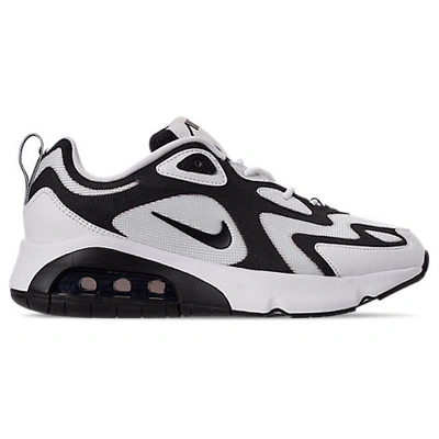 Shop Nike Women's Air Max 200 Casual Shoes In White/black