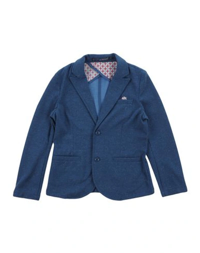 Shop Jeckerson Suit Jackets In Slate Blue