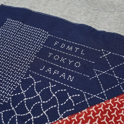 Shop Fdmtl Bandana Tee In Grey